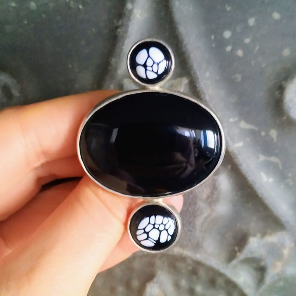 Handmade Ring Silver and Semi Precious Stones